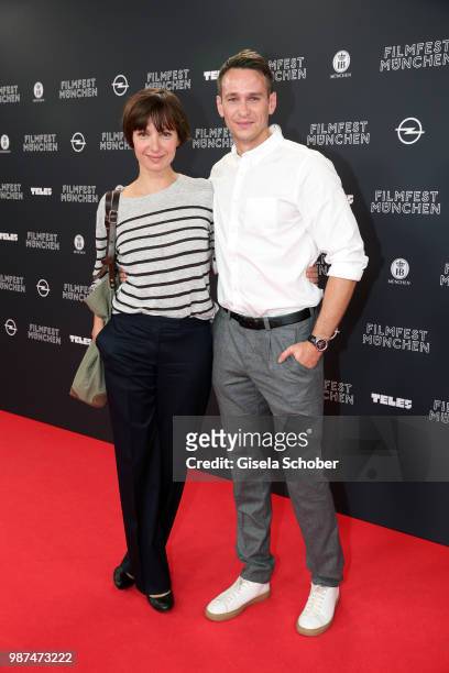 Julia Koschitz and Vladimir Burlakov attend the premiere of the first episode of the crime-series 'Parfum' as part of the Munich Film Festival 2018...