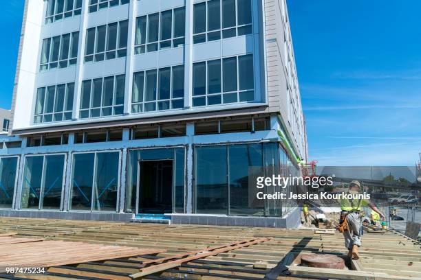 Stockton University's new campus and dorm buildings are constructed along the boardwalk on June 29, 2018 in Atlantic City, New Jersey. In addition to...