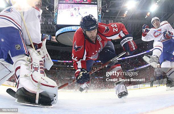 Mike Knuble of the Washington Capitals skates against the Montreal Canadiens in Game Seven of the Eastern Conference Quarterfinals during the 2010...