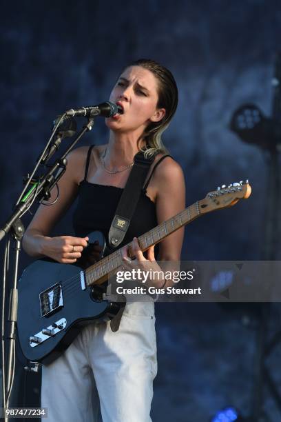 Ellie Rowsell of Wolf Alice performs on stage at Finsbury Park on June 29, 2018 in London, England.