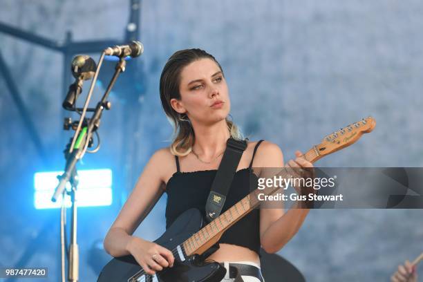 Ellie Rowsell of Wolf Alice performs on stage at Finsbury Park on June 29, 2018 in London, England.