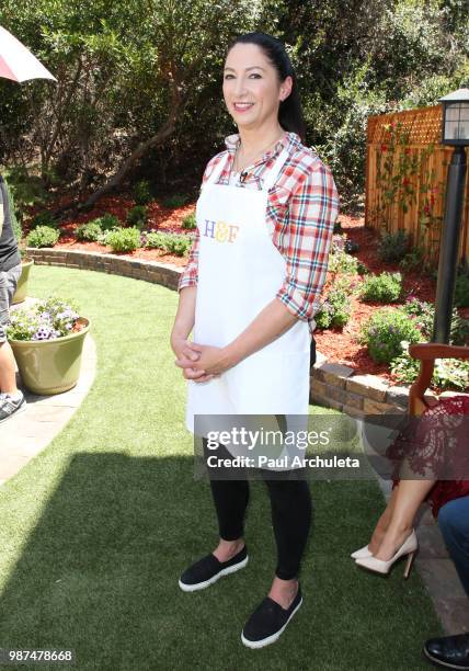 Personality / Chef Gesine Bullock Prado visits Hallmark's "Home & Family" at Universal Studios Hollywood on June 29, 2018 in Universal City,...