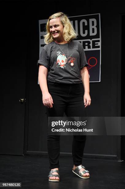 Amy Poehler attends the UCB's 20th Annual Del Close Improv Marathon Press Conference at UCB Theatre on June 29, 2018 in New York City.