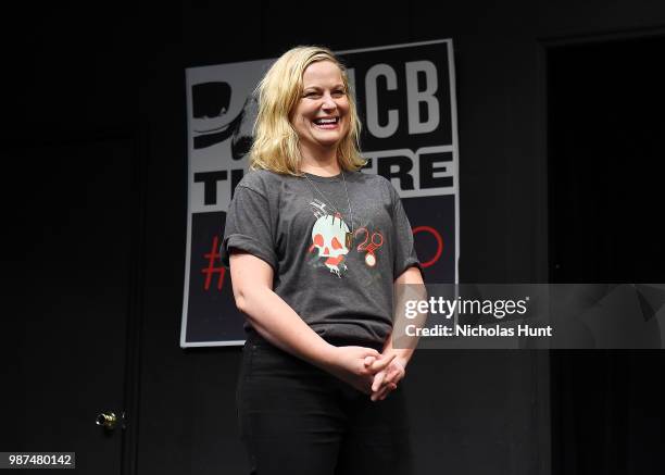 Amy Poehler attends the UCB's 20th Annual Del Close Improv Marathon Press Conference at UCB Theatre on June 29, 2018 in New York City.