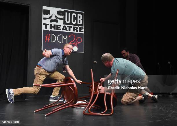 Matt Walsh and Ian Roberts attends the UCB's 20th Annual Del Close Improv Marathon Press Conference at UCB Theatre on June 29, 2018 in New York City.