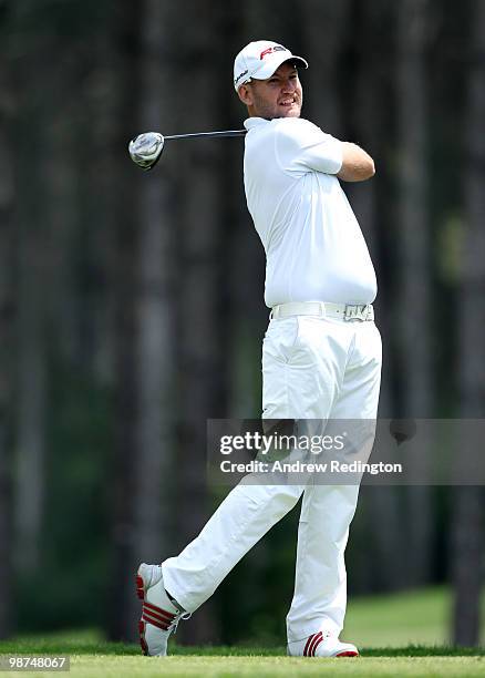 Ake Nilsson of Sweden in action during the first round of the Turkish Airlines Challenge hosted by Carya Golf Club on April 29, 2010 in Belek, Turkey.