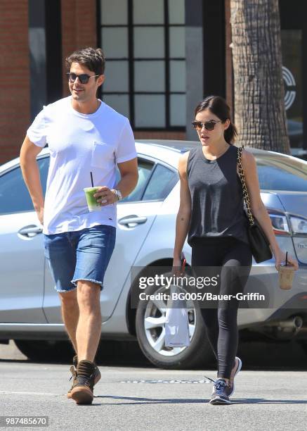 Lucy Hale is seen on June 29, 2018 in Los Angeles, California.