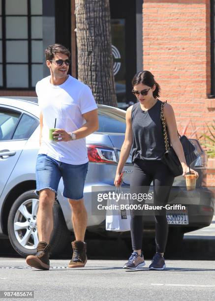 Lucy Hale is seen on June 29, 2018 in Los Angeles, California.