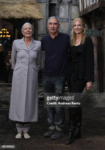 Actress Vanessa Redgrave, director Roland Emmerich and actress Joely Richardson attend a photocall to promote the new movie 'Anonymous' at Studio...