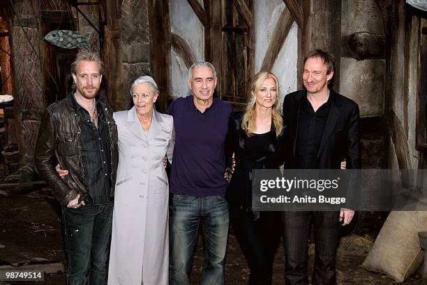 Actor Rhys Ifans, actress Vanessa Redgrave, director Roland Emmerich, actress Joely Richardson and actor David Thewlis attend a photocall to promote...