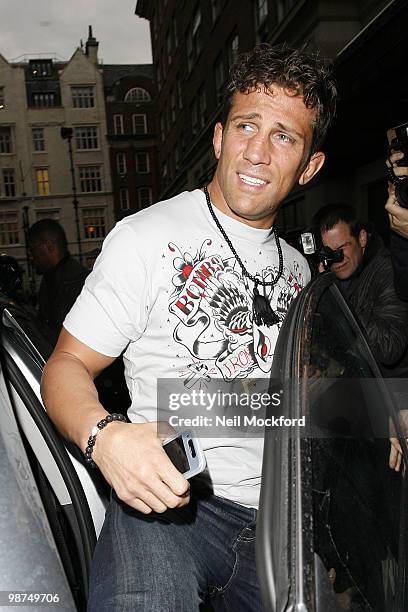 Alex Reid Sighted leaving The Mayfair Hotel on April 29, 2010 in London, England.