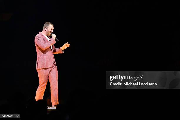 Sam Smith performs at Madison Square Garden on June 29, 2018 in New York City.