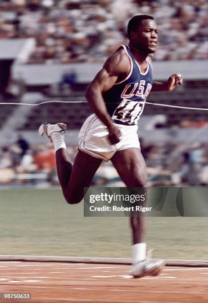 Rafer Johnson of the United States competes in the Decathlon competition during the 1960 Summer Olympics in Rome, Italy.