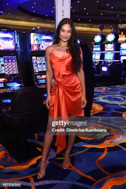 Model Shanina Shaik attends HQ2 Opening Night at Ocean Resort Casino on June 29, 2018 in Atlantic City, New Jersey.