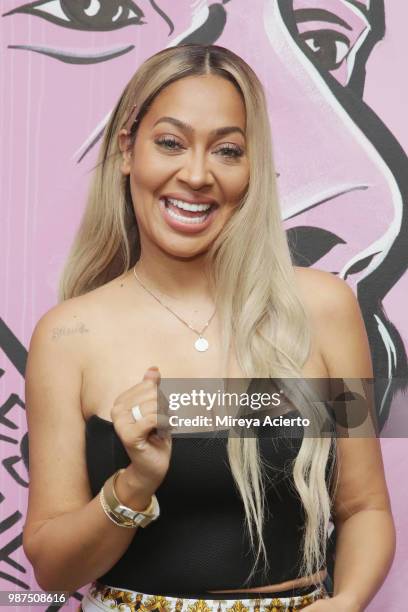 Actress La La Anthony attends the performance "HerO: A Work in Progress" with Omari Hardwick at The Billie Holiday Theater on June 29, 2018 in...