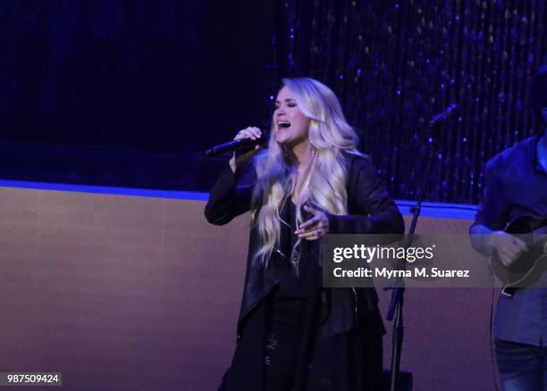 Carrie Underwood performs at The Hard Rock Live venue at the Opening Weekend at Hard Rock Hotel & Casino Atlantic City on June 28, 2018 in Atlantic...