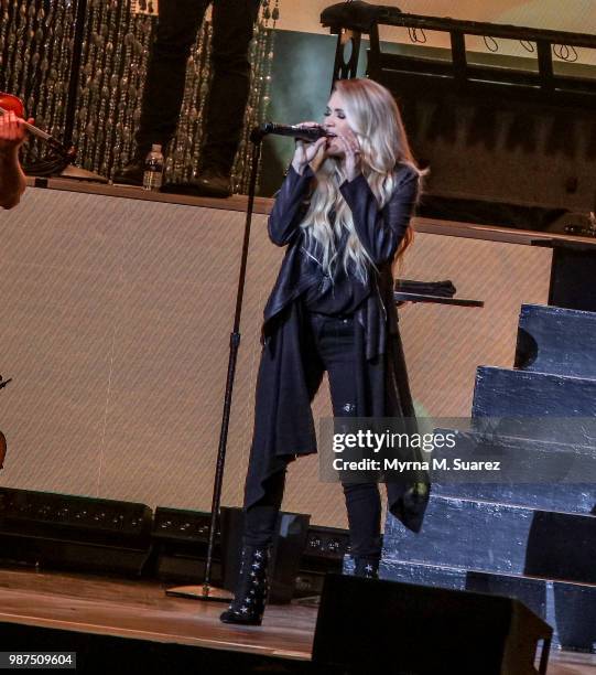 Carrie Underwood performs at The Hard Rock Live venue at the Opening Weekend at Hard Rock Hotel & Casino Atlantic City on June 28, 2018 in Atlantic...