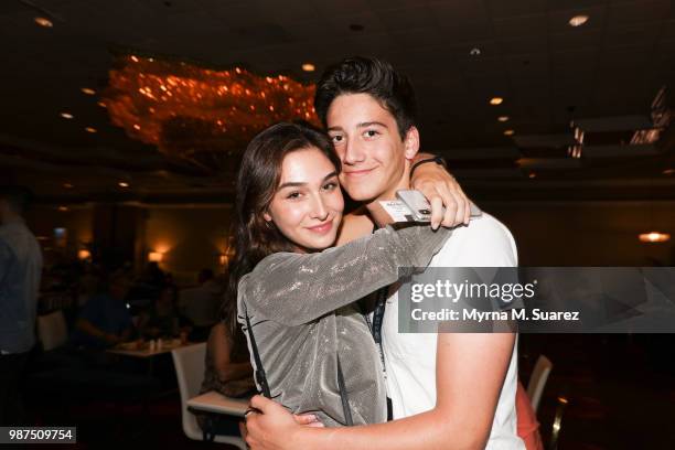 Holiday Mia Kriegel and Milo Manheim attend the Opening Weekend at the Hard Rock Hotel & Casino Atlantic City on June 28, 2018 in Atlantic City, New...