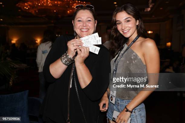 Camryn Manheim and Holiday Mia Kriegel attend the Carrie Underwood Concert at the Opening Weekend at the Hard Rock Hotel & Casino Atlantic City on...
