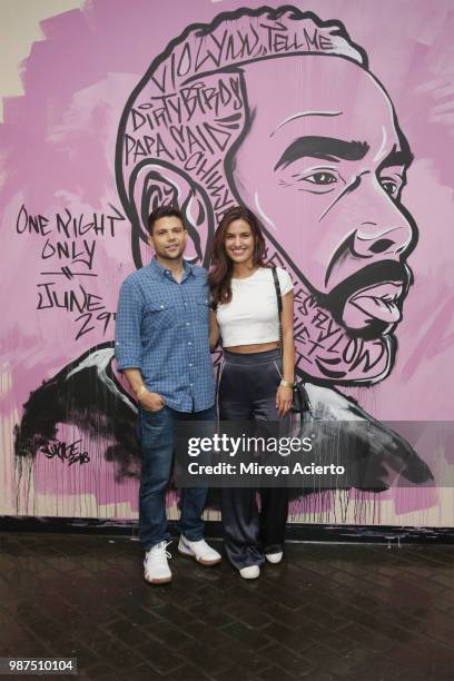 Actor Jerry Ferrara and Breanne Racano attend the performance "HerO: A Work in Progress" with Omari Hardwick at The Billie Holiday Theater on June...