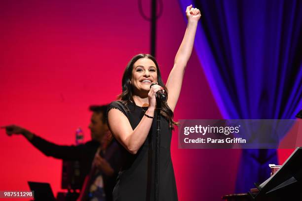 Lea Michele performs in concert at Cobb Energy Center on June 29, 2018 in Atlanta, Georgia.