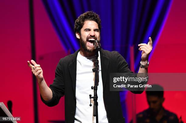 Darren Criss performs in concert at Cobb Energy Center on June 29, 2018 in Atlanta, Georgia.