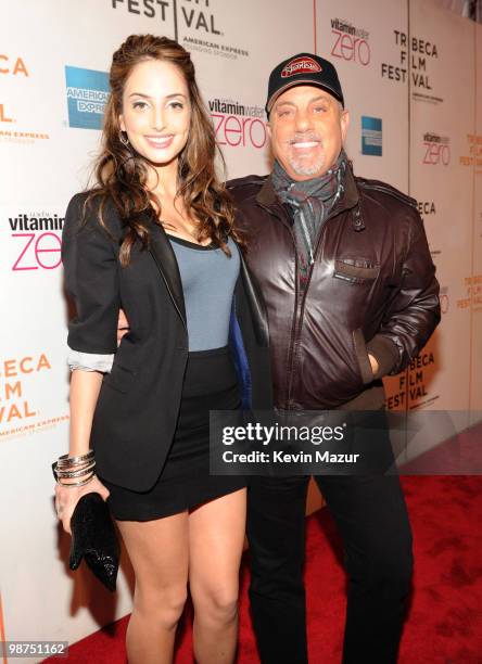 Alexa Ray Joel and Billy Joel attend the "Last Play at Shea" premiere during the 9th Annual Tribeca Film Festival at the Tribeca Performing Arts...