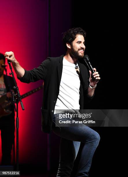 Darren Criss performs in concert at Cobb Energy Center on June 29, 2018 in Atlanta, Georgia.
