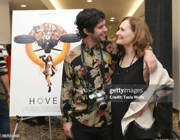 Shane Coffey and Beth Grant attend the "Hover" Los Angeles premiere screening at Arena Cinelounge on June 29, 2018 in Hollywood, California.