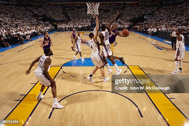 Playoffs: Los Angeles Lakers Lamar Odom in action vs Oklahoma City Thunder. Game 4. Oklahoma City, OK 4/24/2010 CREDIT: John W. McDonough