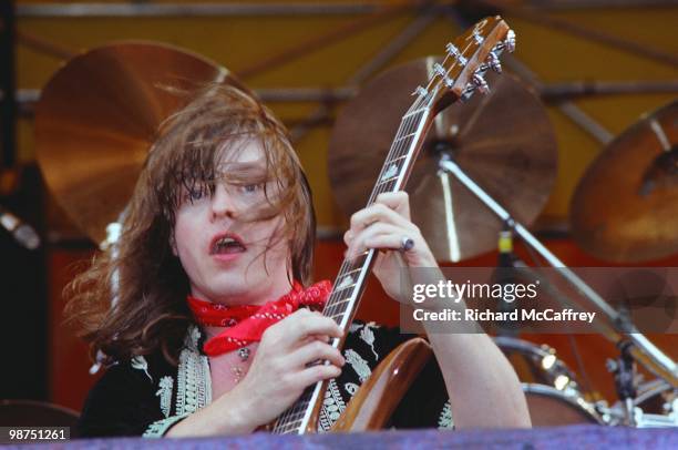 Rick Derringer performs live at The Oakland Coliseum in 1977 in Oakland, California.
