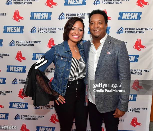 Carolina and Pedro Martinez attend the Pedro Martinez Charity Feast With 45 at Fenway Park on June 29, 2018 in Boston, Massachusetts.