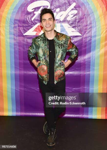 Sam Tsui arrives at "Live Telethon" with three-hour variety show "Pride Live" on GLAAD YouTube at YouTube Space LA on June 29, 2018 in Los Angeles,...