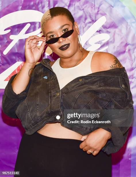 Jazzmyne Robbins arrives at "Live Telethon" with three-hour variety show "Pride Live" on GLAAD YouTube at YouTube Space LA on June 29, 2018 in Los...