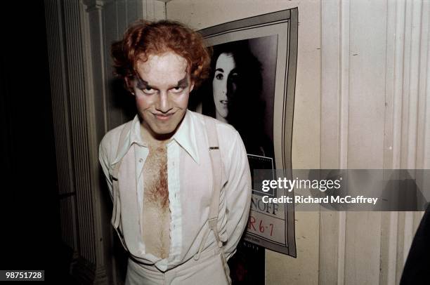 Danny Elfman of Oingo Boingo backstage at The Great American Music Hall in 1978 in San Francisco, California.