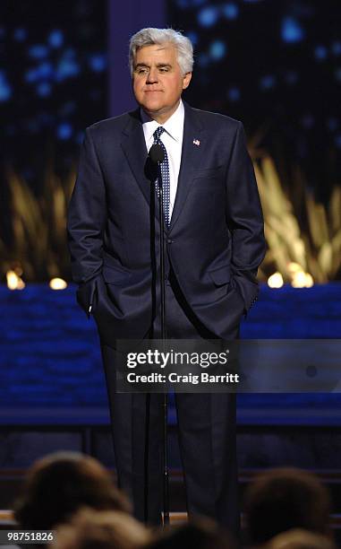 Jay Leno on stage at the 8th Annual TV Land Awards at Sony Studios on April 17, 2010 in Los Angeles, California.