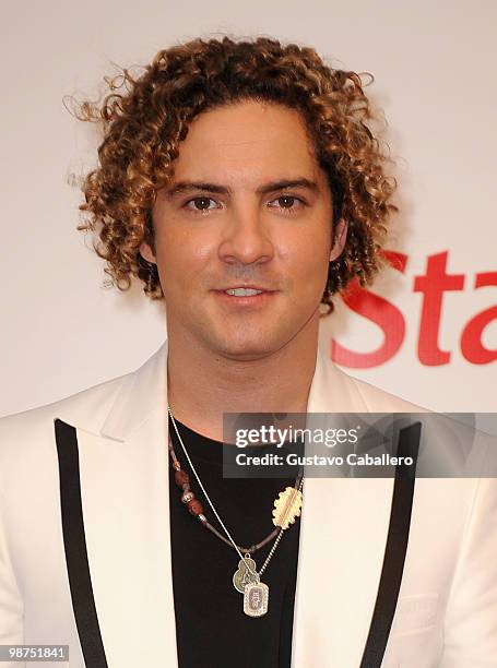 Singer David Bisbal attends the 2010 Billboard Latin Music Awards at Coliseo de Puerto Rico José Miguel Agrelot on April 29, 2010 in San Juan, Puerto...