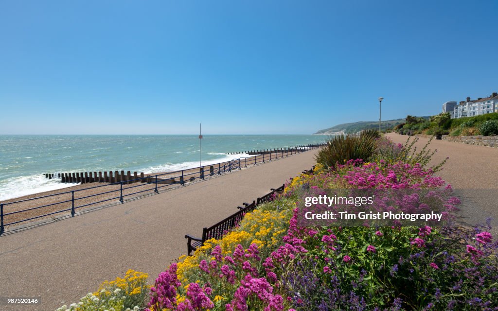 Eastbourne Seafront and Beachy Head, East Sussex, UK