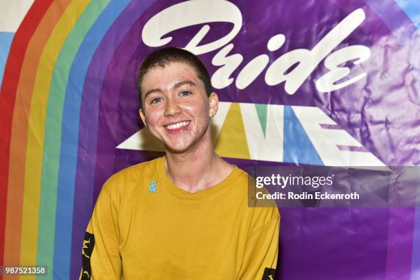 Miles McKenna arrives at "Live Telethon" with three-hour variety show "Pride Live" on GLAAD YouTube at YouTube Space LA on June 29, 2018 in Los...