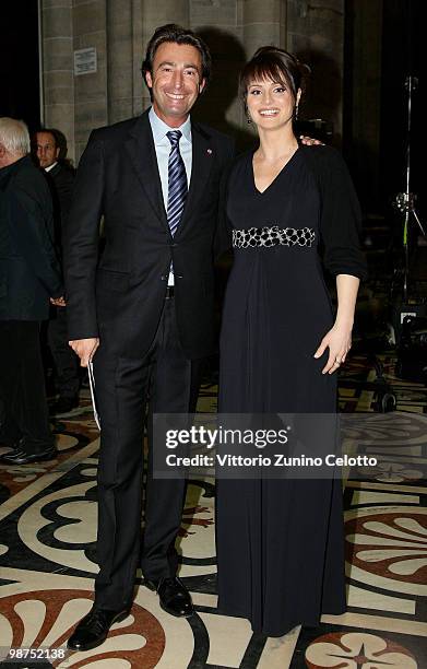 Milo Infante and Lorena Bianchetti attend 'I Promessi Sposi' Reading held at the Duomo of Milan on April 29, 2010 in Milan, Italy.