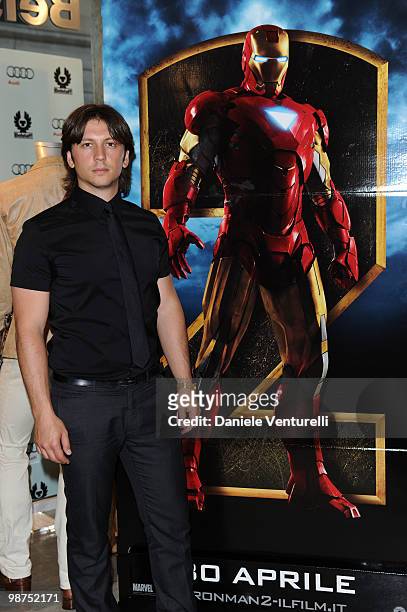 Michele Malenotti, owner of Belstaff attends a cocktail party for the premiere of 'Iron Man 2' at the Belstaff flagship store on April 29, 2010 in...