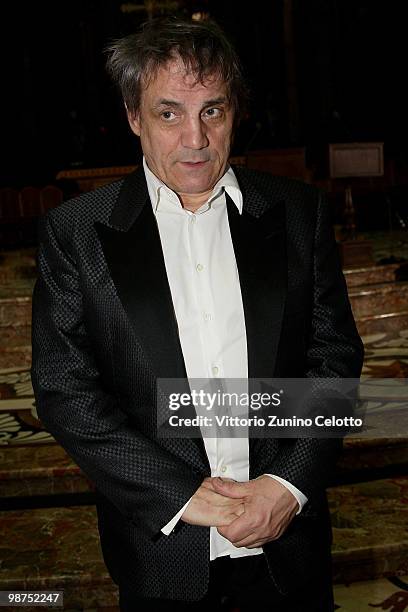 Francesco Salvi attends 'I Promessi Sposi' Reading held at the Duomo of Milan on April 29, 2010 in Milan, Italy.