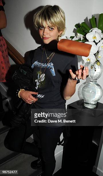 Pixie Geldof attends the Sunglass Hut flagship store opening party at Sunglass Hut on April 29, 2010 in London, England.