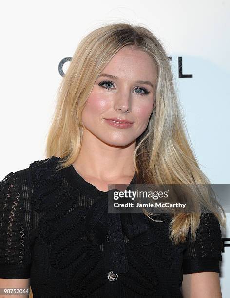 Kristen Bell attends the CHANEL Tribeca Film Festival Dinner in support of the Tribeca Film Festival Artists Awards Program at Odeon on April 28,...