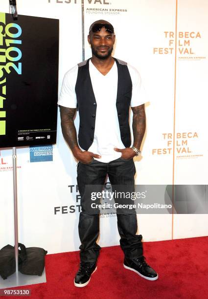 Actor/model Tyson Beckford attends the "Tribeca Teaches" premiere during the 9th Annual Tribeca Film Festival at the Tribeca Performing Arts Center...