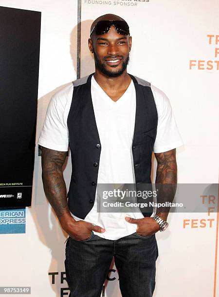 Actor/model Tyson Beckford attends the "Tribeca Teaches" premiere during the 9th Annual Tribeca Film Festival at the Tribeca Performing Arts Center...