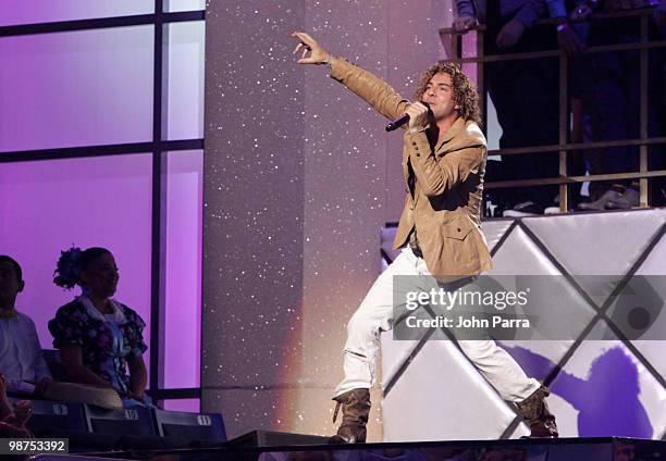 Singer David Bisbal performs onstage at the 2010 Billboard Latin Music Awards at Coliseo de Puerto Rico José Miguel Agrelot on April 29, 2010 in San...