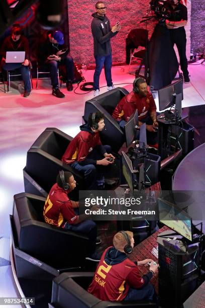 Cavs Legion Gaming Club during game against Heat Check Gaming on June 23, 2018 at the NBA 2K League Studio Powered by Intel in Long Island City, New...