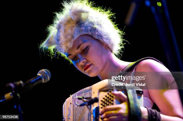 Maia Vidal of Your Kid Sister performs on stage at Sala Apolo on April 29, 2010 in Barcelona, Spain.