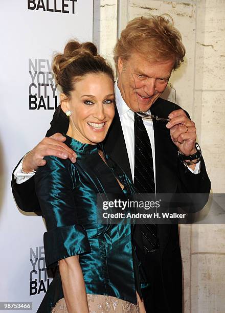 Ballet Master in Chief Peter Martins and Sarah Jessica Parker attend the 2010 New York City Ballet Spring Gala at the David H. Koch Theater, Lincoln...